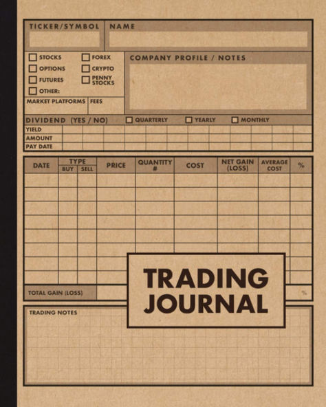 *Sponsored* Trading Journal is simple and organized. This Journal is ideal for stock market traders, investors, and beginners for investing. Trading Journal would be the best gift idea for people who invest in stocks and Cryptocurrency. Trading Journal, Journal Log, Stocks For Beginners, Online Stock Trading, Stock Trading Strategies, Candlestick Patterns, Trading Charts, Swing Trading, Trading Signals