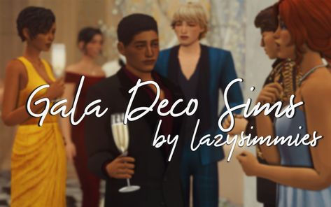 gala deco sims 🥂 | lazysimmies on Patreon Sims Collection, Deco Sims, Sims 4 Stories, Sims Packs, Professional Work Outfit, Sims 4 Expansions, Play Sims, Prom Decor, Sims 4 Teen