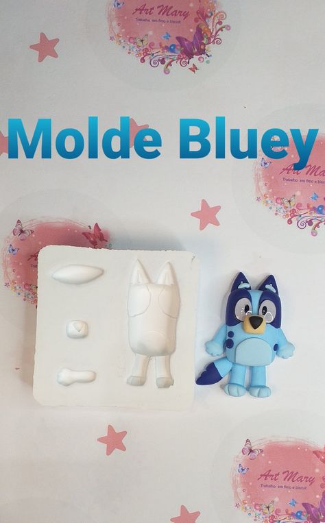 bluey mold for fimo, polymer clay Fimo Molds, Clay Inspo, Star Mold, Fimo Polymer Clay, Art Studio At Home, Sugar Paste, Cold Porcelain, Cute Dolls, The Oven