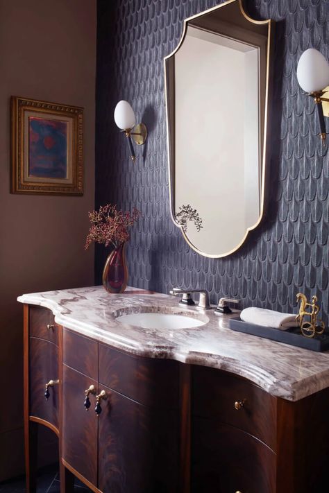 Funky Bathroom, Bathroom French Country, Chicago Interior Design, Contemporary Hotel, Flat Ideas, Powder Bath, Stylish Bathroom, Past And Present, Bathroom Interior Design