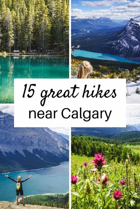 15 Day Hikes near Calgary with Jaw-Dropping Views. The ultimate hiking bucket list full of lakes, waterfalls and glaciers near Calgary, Alberta. | Canadian Rockies | Canmore | Calgary | hikes near Calgary | Canmore | Kananaskis | #canada #canmore #hiking #hikes #banffnationalpark #canadianrockies #adventuretravel #adventure #bucketlist #outdoors #banff #hiking #wildlife #roadtrip #itinerary Kananaskis Canada, Alberta Hikes, Hiking Bucket List, Banff Hiking, Canada Banff, Alberta Travel, Canada Travel Guide, Canadian Travel, Calgary Canada