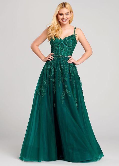 Dark Green Prom Dress, Wedding Backgrounds, Ellie Wilde Prom Dresses, Neon Prom Dresses, Emerald Green Prom Dress, Formal Dresses Australia, Green Formal Dresses, Green Corset, Green Prom