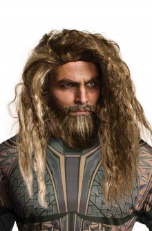 Aquaman Movie Adult Beard & Wig Viking Hair Men, Aquaman Costume, Harley Quinn Disfraz, Beard Wig, Men Wigs, Justice League Costumes, Beard Costume, Justice League Aquaman, Men With Grey Hair