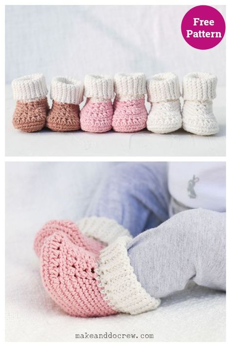 Itty Bitty Baby Booties Free Crochet Pattern Baby Boots Crochet, Crochet Blanket Yarn, Crochet Baby Booties Free Pattern, Baby Shoes Diy Pattern, Crocheted Baby Booties, Baby Socks Pattern, Crochet Baby Socks, Baby Booties Free Pattern, Crochet Baby Booties Pattern