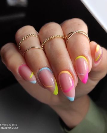 Top 22 Summer Almond Nails 2024 – Trendy Designs & Must-Try Styles Summer Almond Nails, Ongles Gel French, French Nail Designs, Almond Nails Designs, French Nail, Neon Nails, Beautiful Nail Designs, Nails 2024, Cool Nail Designs