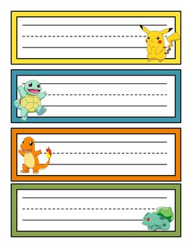 Pokemon Classroom Decorations, Pokémon Classroom, Pokemon Letters, Classroom Behavior Management System, School Name Labels, Behavior Management System, Pokemon Names, Name Tag Templates, Bulletin Boards Classroom Decor