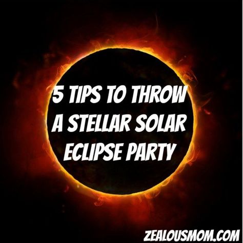 Ready to throw a solar eclipse party? Check out these tips to make your party outta this world! @zealousmom.com Eclipse Themed Food, Solar Eclipse Party, Solar Eclipse Activity, Eclipse Party, 2024 Eclipse, Black Hole Sun, Partial Eclipse, Mommy Hacks, Eclipse Of The Heart