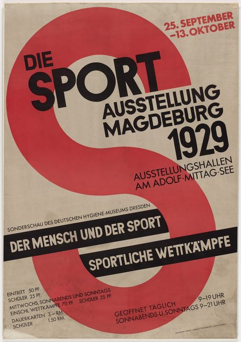 Jan Tschichold, Poster Sport, Modern And Contemporary Art, Typographic Poster, Design Movements, Single Letter, Sport Poster, Wassily Kandinsky, Typography Inspiration