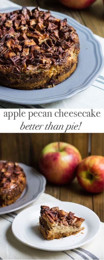 Samhain Desserts, Apple Pecan Cheesecake, Cheesecake Thanksgiving, Pecan Cheesecake, Decadent Food, Good Recipe, Homemade Gravy, Apples And Cheese, Recipes Cake