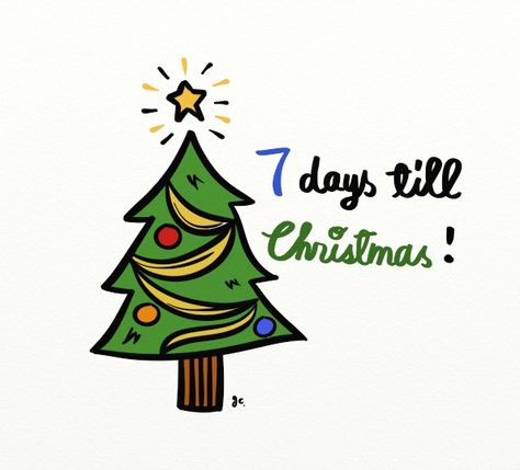 7 days till Christmas! Christmas Countdown Quotes, Christmas Countdown Wallpaper, 7 Days Till Christmas, 7 Days Until Christmas, Happy Christmas Day Images, Weeks Until Christmas, Christmas Lockscreen, Classic Christmas Songs, Christmas Everyday