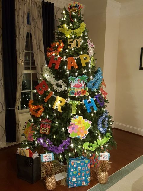 Birthday Christmas Tree Birthday Christmas Tree, Birthday Tree, Holiday Tree, Birthday Parties, Party Ideas, Birthday Party, Christmas Tree, Holiday Decor, Birthday