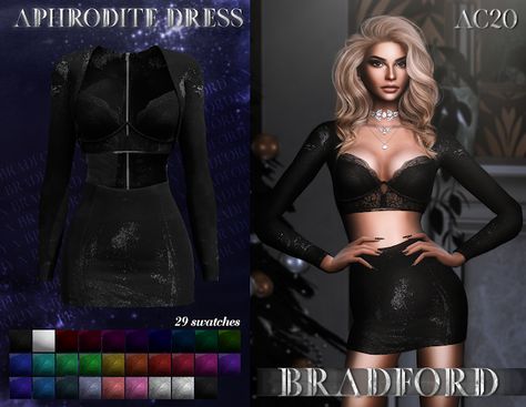 Aphrodite Dress [AC20 - Day 7] - MURPHY x BRADFORD x NOCTIS Sims 4 Aphrodite, Aphrodite Dress, The Sims 4 Download, Ts4 Cc, Cc Finds, Day 7, The Sims 4, Sims Cc, Aphrodite