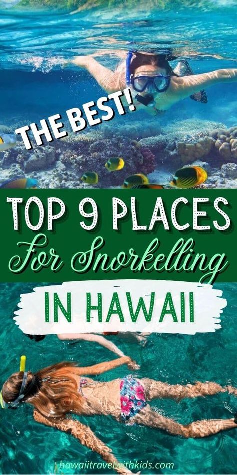 Top 9 Places for the Best Snorkeling on Kauai featured by top Hawaii travel blog, Hawaii Travel with Kids: Want to snorkel on Kauai? Here are the best Kauai snorkeing spots on the island for all ages and abilities. There are a few secret Kauai snorkel locations plus one that's super kid-friendly!