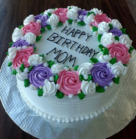 Cake Designs Birthday For Mother, May Birthday Cake Ideas, Simple Birthday Cake For Mother, Grandma Birthday Cake Ideas, Cake For Mothers Birthday Mom, Grandmother Cake Design, Happy Birthday Mom Cake Ideas, Mom Birthday Cake Ideas Simple, Birthday Cakes For Grandma