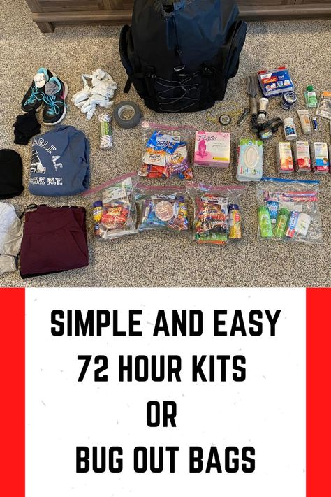 Let's get those 72 hour kits put together! They are easy and so simple. 72 Hour Food Kits Ideas, 72 Hour Kits Checklist, 2024 Prep, Doomsday Prepping Ideas, 72 Hour Kit Food, Emergency Storage, 72 Hour Kit, Emergency Procedures, Emergency Backpack