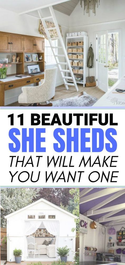 She Shack Ideas Interior, She Shed Organization Ideas, Container She Shed, She Shed Office Ideas, Shed Conversion Ideas, Shed Decorating Ideas, Shed Craft Room, She Shed Decorating Ideas, She Shed Craft Room