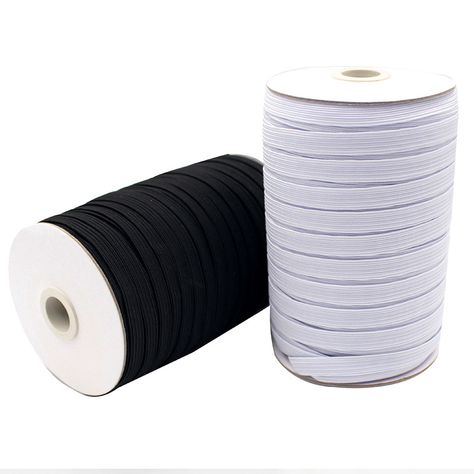 How To Use Elastic Thread, Types Of Elastic For Sewing, Hand Sewing Elastic Waistband, Black Micro-elastic Activewear With Elastic Waistband, Black Micro-elastic Pants With Elastic Waistband, Elastic Ribbon, Sewing Elastic, Elastic Thread, Craft Diy