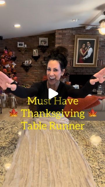 Bethany Mortellaro on Instagram: "🍂 DIY Fall table Runner 🍂  So affordable, and easy to make!   Items you’ll need: Faux gal leave, cheesecloth table runner, and hot glue.  Share yours!   Details linked in LTK at BethanyMortellaro  #falldecor #tablediy #fallseason🍁 #decordiy #thankfullness #simplediy #halloweendecoration #bethanyscasa #homedecorideas" Farmhouse Tablecloth Ideas, Diy Table Runner Ideas, Table Runners Diy Easy, Dining Room Table Runner, Diy Table Runner, Fall Dining Room Table, Farmhouse Tablecloths, Cheesecloth Table Runner, Fall Table Runner