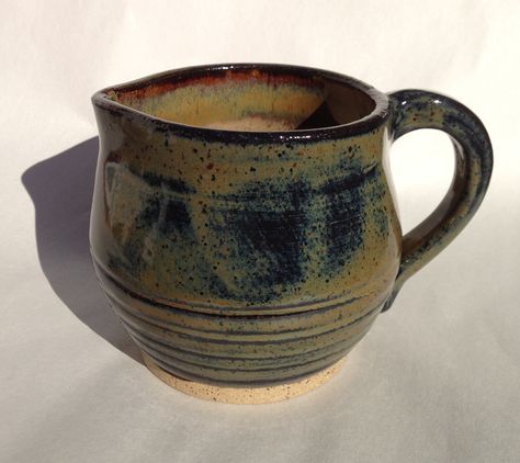 Brown speckled clay with 3 coats of Amaco Potter's Choice Ironstone inside and out. Amaco Ironstone, Spectrum Glazes, Potters Clay, Amaco Glazes, Ceramic Pitcher, Pottery Glazes, Glazes For Pottery, Creative Outlet, Art Direction