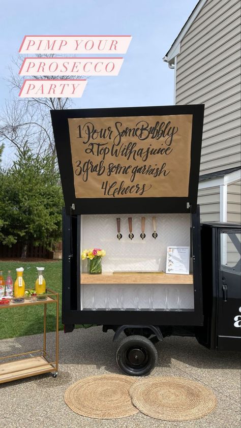 Mobile Tap Trailer, Wine Trailer, Champagne Truck, Prosecco Truck, Portable Bar Ideas, Mobile Bar Business, Cushman Truckster, Tap Truck, Mobile Bar Cart