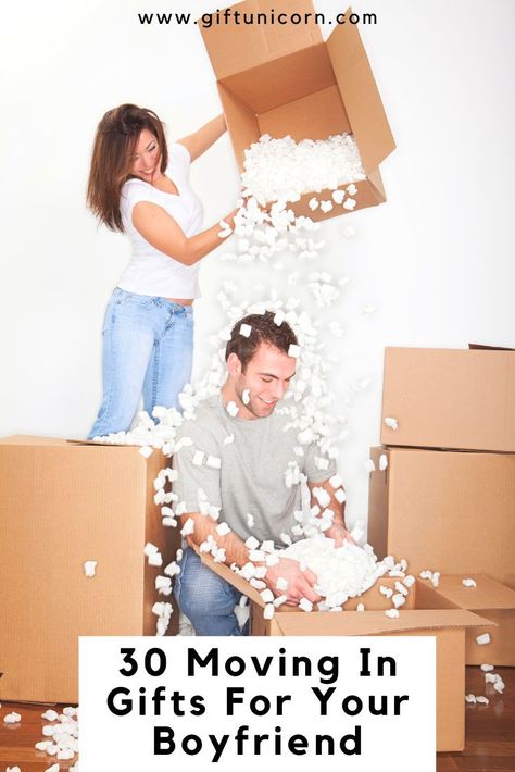 Moving in together is a milestone that needs to be celebrated. While you are for sure going to get housewarming gifts from your friends and family, it’s nice to give your partner something to really show how excited you are to finally be sharing a house and a bed. Move in right with these moving in presents for your boyfriend! #movingintogether #housewarminggifts Housewarming Gifts For Boyfriend, Move In Gifts For Boyfriend, Cute Ways To Give Your Boyfriend A House Key, Boyfriend Moving In Gift, Moving In Together Gift, Housewarming Gift For Boyfriend, Moving In With Your Boyfriend Aesthetic, Moving In With Your Boyfriend, Move In With Boyfriend