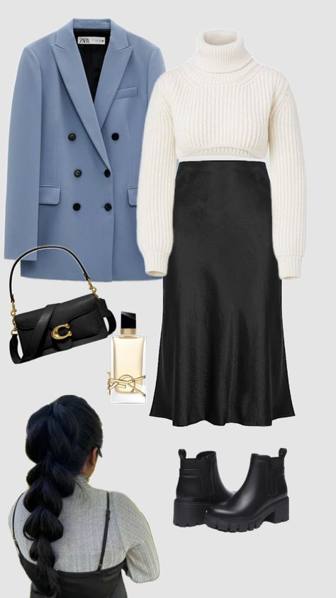 #outfitinspo #beauty #vibes #churchoutfit #blueaesthetic #winteraesthetic #winteroutfit #apostolicpentecostal #cutefit Church Outfits Winter, Winter Modest Outfits, Sunday Church Outfits, Beauty Vibes, Sunday Church, Church Outfits, Outfits Winter, Modest Outfits, Skirt