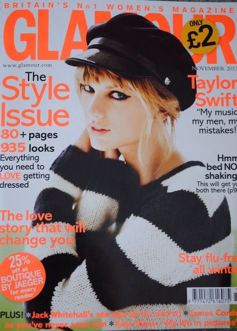 Taylor on the cover of the November 2013 issue of Glamour UK Taylor Swift Magazine Cover, Taylor Swift 2013, Growth Pictures, Hair Growth Pictures, Taylor Swift Magazine, Taylor Swift Fashion, Perfect Cat Eye, Glamour Uk, Estilo Taylor Swift