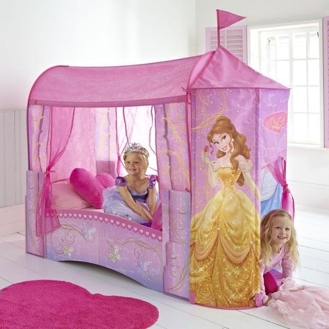 If you’re one of of those people who wants to feel like a pretty, pretty princess when you sleep, this gallery is for you! (…and if you’re an adult with, perhaps, a younger daughter–bear with me; you still might enjoy some of the ridiculous craftsmanship displayed here). So check it out: 27 different bed ideas … Toddler Bed Tent, Disney Princess Toddler Bed, Princess Toddler Bed, Disney Princess Bedding, Disney Princess Bedroom, Princes Disney, Toddler Bed Girl, Disney Princess Room, Princess Canopy Bed