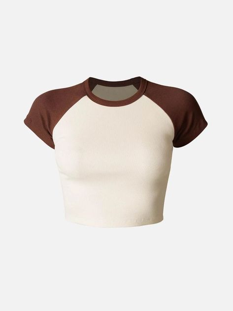 Slim Fit Crop Top, Short Sleeve Tops, Trendy Shirts, Cute Everyday Outfits, Tee Outfit, Cute Simple Outfits, Dream Clothes, Looks Vintage, Baby Tee