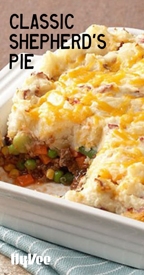 Keep it classy this St. Patrick's Day with our favorite Classic Shepherd's Pie recipe. Shepherds Pie Recipe Healthy, Best Shepherds Pie Recipe, Shepards Pie, Meat And Vegetables, Shepherds Pie Recipe, Shepherd's Pie, Kraft Recipes, Shepherds Pie, Beef Dishes