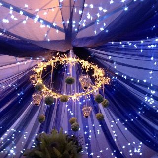 Under the stars and the moon Diy Starry Night Decorations, Start Night, Starry Night Prom, 2026 Wedding, Stars And The Moon, Prom Planning, 2018 Instagram, Galaxy Wedding, Starry Night Wedding