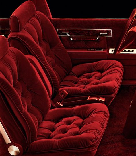 Custom Car Interior Upholstery, Old Car Interior, Velvet Car, Car Interior Upholstery, Chrysler Cars, Custom Car Interior, Aesthetic Car, Luxury Car Interior, Chrysler New Yorker