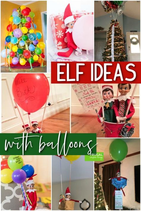 If you have balloons in your craft supplies, you will want to pay attention to these Elf on the Shelf Ideas with Balloons. Cute Elf on the Shelf Balloon ideas for Elf on the Shelf Arrival, Elf Antics, Bad or Naughty Elf on the Shelf ideas and more. New Elf on the Shelf ideas daily plus free Elf on the Shelf printables. #FrugalCouponLiving #ElfontheShelf #ElfontheShelfIdeas #ElfIdeas #funnyelfideas #funnyelfontheshelf #Balloons Elf On The Shelf Arrival Ballons, Diy Elf On The Shelf Hot Air Balloon, Hot Air Balloon Elf On The Shelf, Elf On The Shelf Balloon Ideas, Elf Balloon Ideas, Elf On The Shelf Balloons, Elf On The Shelf Balloon, Ideas With Balloons, Hot Air Balloon Paper