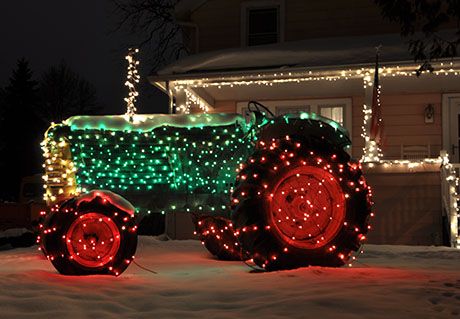 Oliver tractor decorated with Christmas lights Tractor Decor, Christmas Tractor, Christmas Parade Floats, Holiday Car, Christmas Light Show, Christmas Light Installation, Christmas Parade, Xmas Lights, Christmas Car