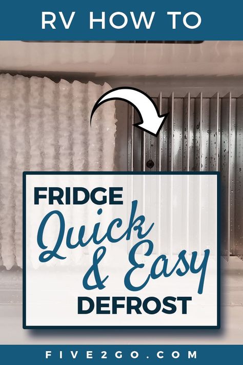 How To Defrost an RV Fridge, Quick & Easy! | RV Newbie Help - Five2Go Platform Stairs, Camper Fridge, Rv Fridge, Us Travel Map, Grand Design Rv, Rv Refrigerator, Rv Kitchen, Rv Living Full Time, Trailer Remodel