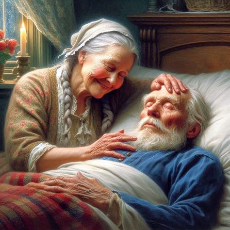 Old Couple Art, Wedding Couple Cartoon, Ilya Repin, Funny Old People, Grow Old With Me, No Hospital, Old Couple, Dancers Art, Elderly Couples