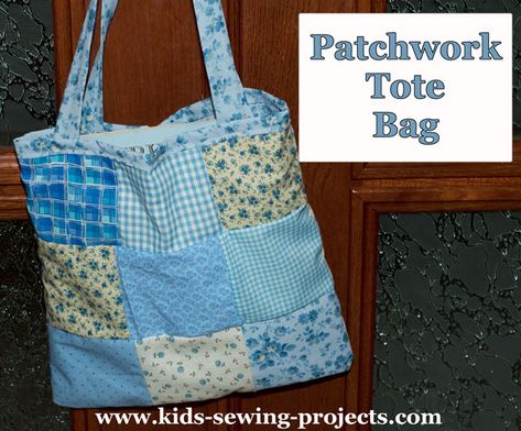 Patchwork Bag Tutorial, Easy Patchwork Projects, Quilt Tote Bags Patterns, Patchwork Tote Bags Free Pattern, Patchwork Bags Patterns Free, Easy Tote Bags To Sew, How To Sew A Tote Bag, Tote Bag Patterns To Sew, Patch Work Bag