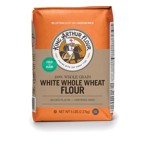 White Whole Wheat Flour Guide | King Arthur Flour: Try this fresh new approach to whole-grain baking: 100% whole-grain white whole wheat flour. Wheat Pizza Dough, Wheat Pizza, Whole Wheat Pizza, King Food, King Arthur Flour, Baking Company, Whole Wheat Bread, Wheat Bread, White Flour