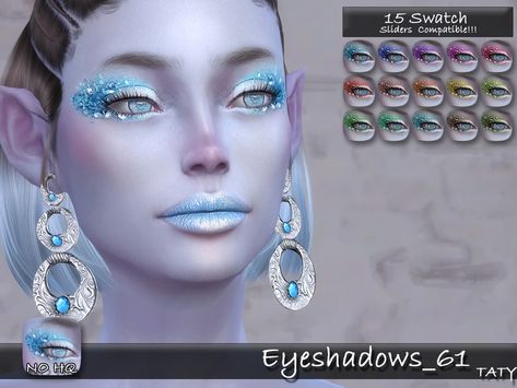 The Sims Resource - Eyeshadows_61 Sims Medieval, Makeup Cc, Sims 4 Anime, Fairy Ears, Princess Makeup, Sims 4 Mm Cc, Sims 4 Cc Makeup, Sims 4 Mm, Fairy Makeup