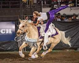 Her Own Cowboy CavvySavvy.com - We Know Working Horses Vaulting Equestrian, Trick Riding, Faster Horses, Dream Horse Barns, Shoulder Stand, Bucking Bronco, Palomino Horse, Dream Horse, Riding Horse