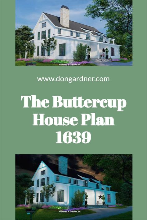 The Buttercup house plan 1639 is now in progress! 2875 sq ft | 4 Beds | 3.5 Baths. This barndominium house plan is the perfect blend of country charm and modern amenities. The board-and-batten facade is highlighted by decorative gable trusses and a stone chimney. Inside, the open floor plan offers an effortless flow for relaxing and dining. Porches are positioned around the home for easy access to outdoor living. #wedesigndreams #barndominium #farmhouse Batten Facade, Barndominium Farmhouse, Barndominium Home, Plumbing Layout, Decorative Gable, Barndominium House, Stone Chimney, Elegant Country, Country Style House Plans