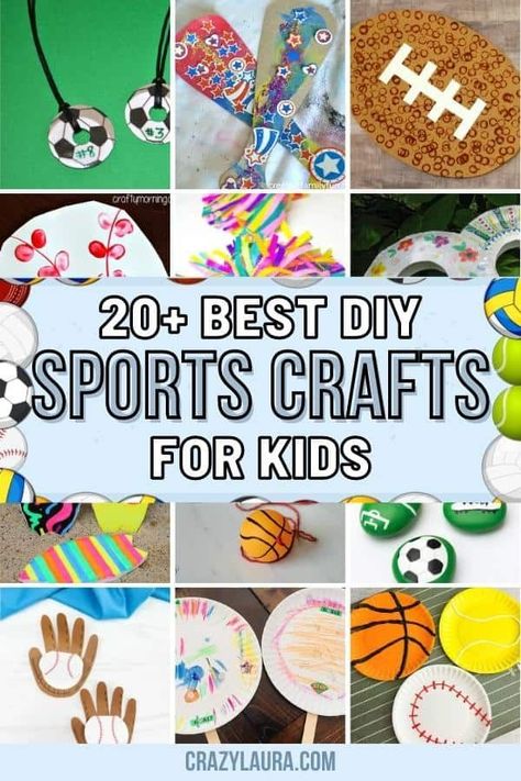 Sports Day Crafts Preschool, Sport Crafts For Toddlers, Fitness Crafts For Preschool, Toddler Sports Crafts, Sports Day Preschool Activities, Soccer Activities For Toddlers, Soccer Crafts For Preschool, Sports Art Projects, Sport Crafts For Preschool