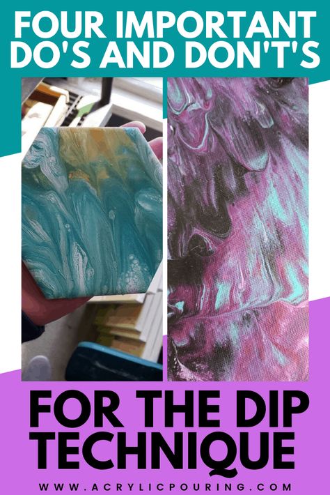 Dip Technique With Acrylic Pour, Acrylic Dip Painting, Paint Dipping, Pour Paintings, Paint Tips, Pour Paint, Abstract Portrait Painting, Acrylic Pouring Techniques, Leftover Paint