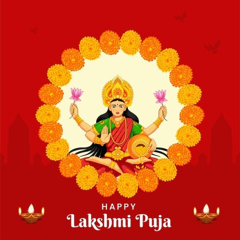 Indian religious festival happy lakshmi ... | Premium Vector #Freepik #vector #goddess-lakshmi #laxmi-puja #festival-design #lakshmi Rangoli Images, Story Motivation, Ganesha Art Illustration, Lakshmi Puja, Laxmi Puja, Buddha Artwork, South Delhi, Shree Ganesh, Festival Image