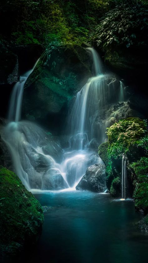 Fantasy Art Landscapes, Beautiful Waterfalls, Beautiful Nature Wallpaper, 판타지 아트, Alam Yang Indah, Beautiful Nature Pictures, Beautiful Nature Scenes, Nature Aesthetic, Fantasy Landscape