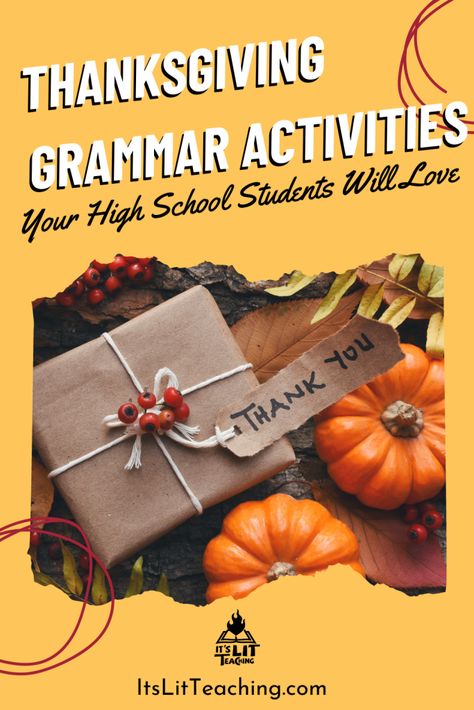 Bring seasonal fun into your classroom with these Thanksgiving grammar activities! From writing gratitude letters to Thanksgiving-themed Mad Libs, these ideas will keep your students focused and learning. Perfect for November lesson planning! Thanksgiving Activities High School, Thanksgiving Grammar, Thanksgiving Ela, Character Analysis Graphic Organizer, Teaching High School English, High School Activities, Language Arts Teacher, Secondary Ela, Mad Libs