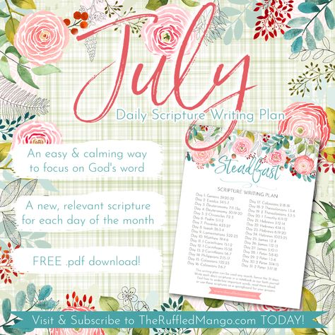 Scripture Writing Plans July 2024, July Scripture Writing Plan 2024, July Scripture Writing Plan, Scripture Writing Plan, Scripture Writing Plans, Scripture Writing, Writing Plan, Bible Study Verses, Daily Scripture