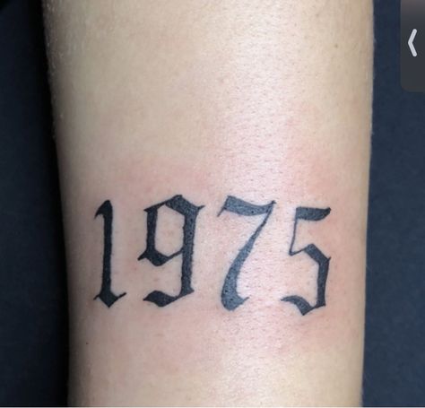 1975 Number Tattoo, 1975 Tattoo Ideas, The 1975 Tattoo Ideas, 1975 Tattoos, The 1975 Tattoo, 1975 Tattoo, Father Tattoos, Hamsa Tattoo, Inkbox Tattoo