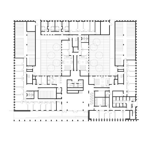 Gallery of Regional Court Building in Siedlce / HRA Architects - 27 Law Court, Architectural Competition, Ceiling Design Modern, Building Plan, Cross Section, Ground Floor Plan, Architecture Student, Facade Architecture, Architecture Plan