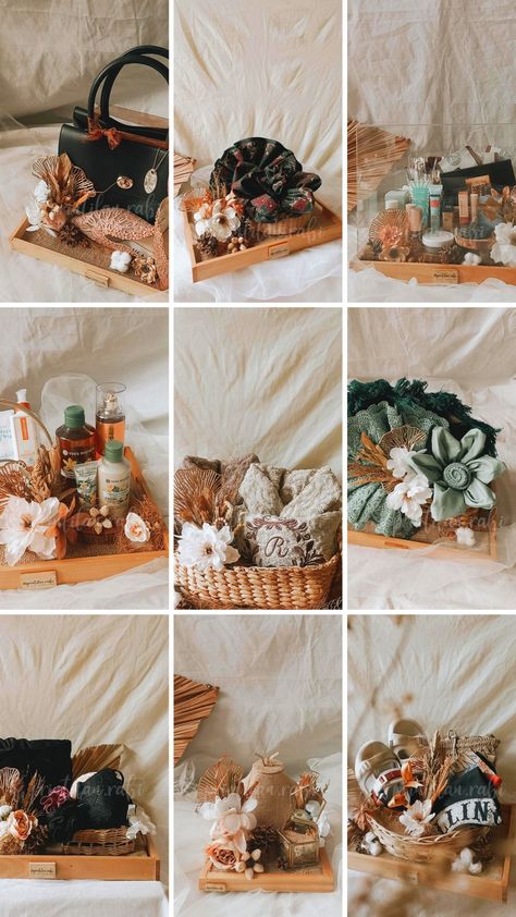 Seserahan Pernikahan Rustic, Sangjit Box Idea, Box Hantaran Rustic, Dulang Hantaran Klasik, Hantaran Klasik, Gubahan Hantaran Tunang, Idea Hantaran Kahwin, Goodies Ideas Wedding, Hantaran Rustic